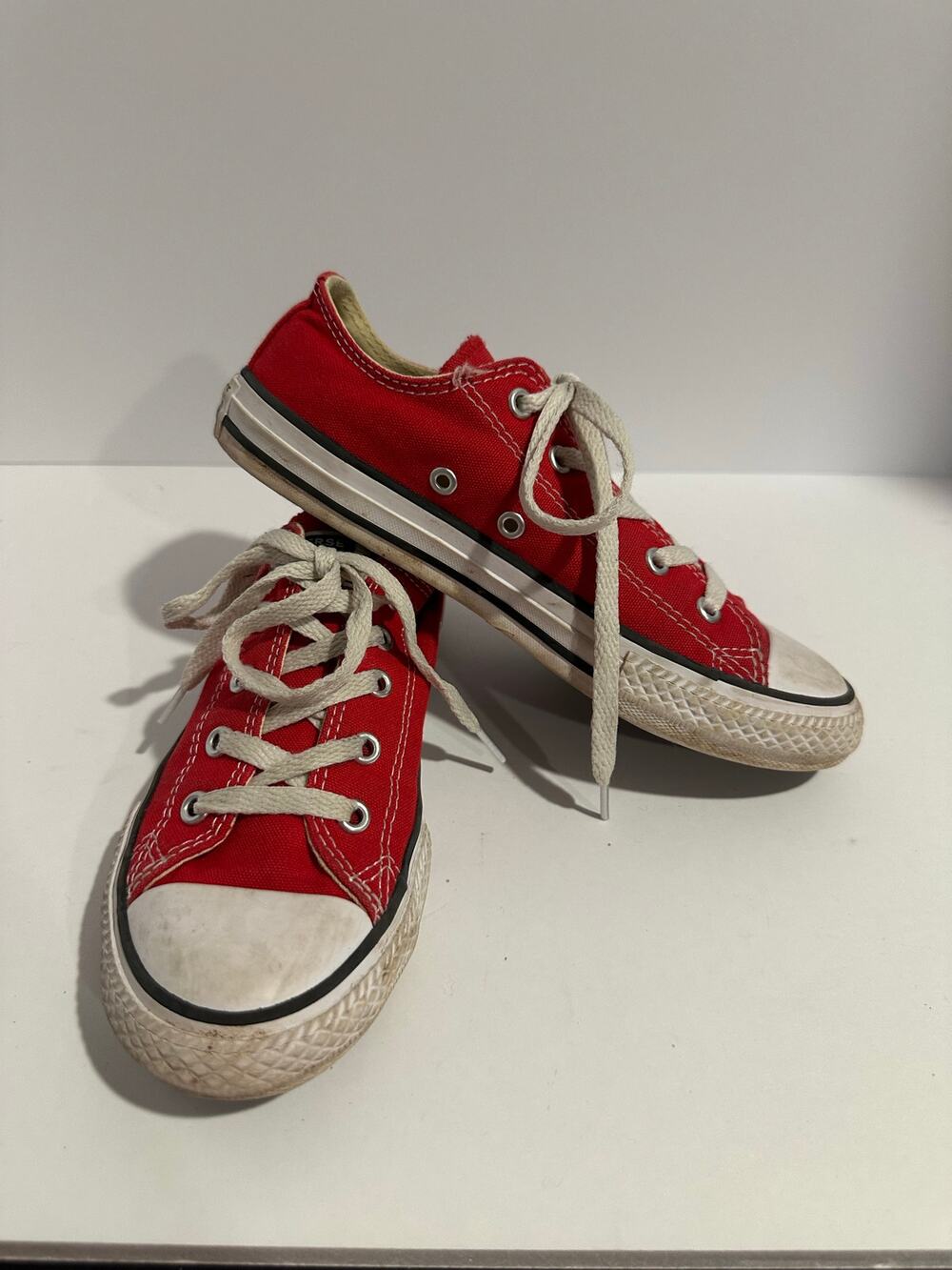 Red Boys or Girls converse sneakers size 2